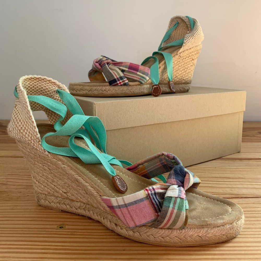 J Crew Navy Marianne Espadrilles Size 8